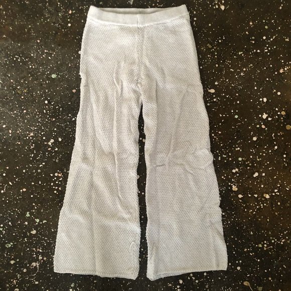 Free People Hailey Pants Ivory Heather Grey Relaxed Fit Pull On - Picture 6 of 7